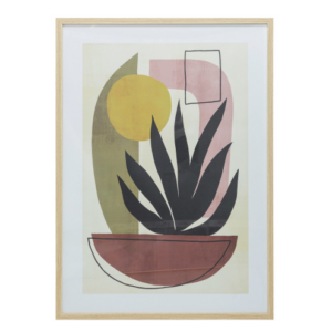 Multi Coloured Abstract Botanical Print L28.25″ W20.5″