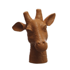 Stoneware Giraffe Head Vase H10.25″